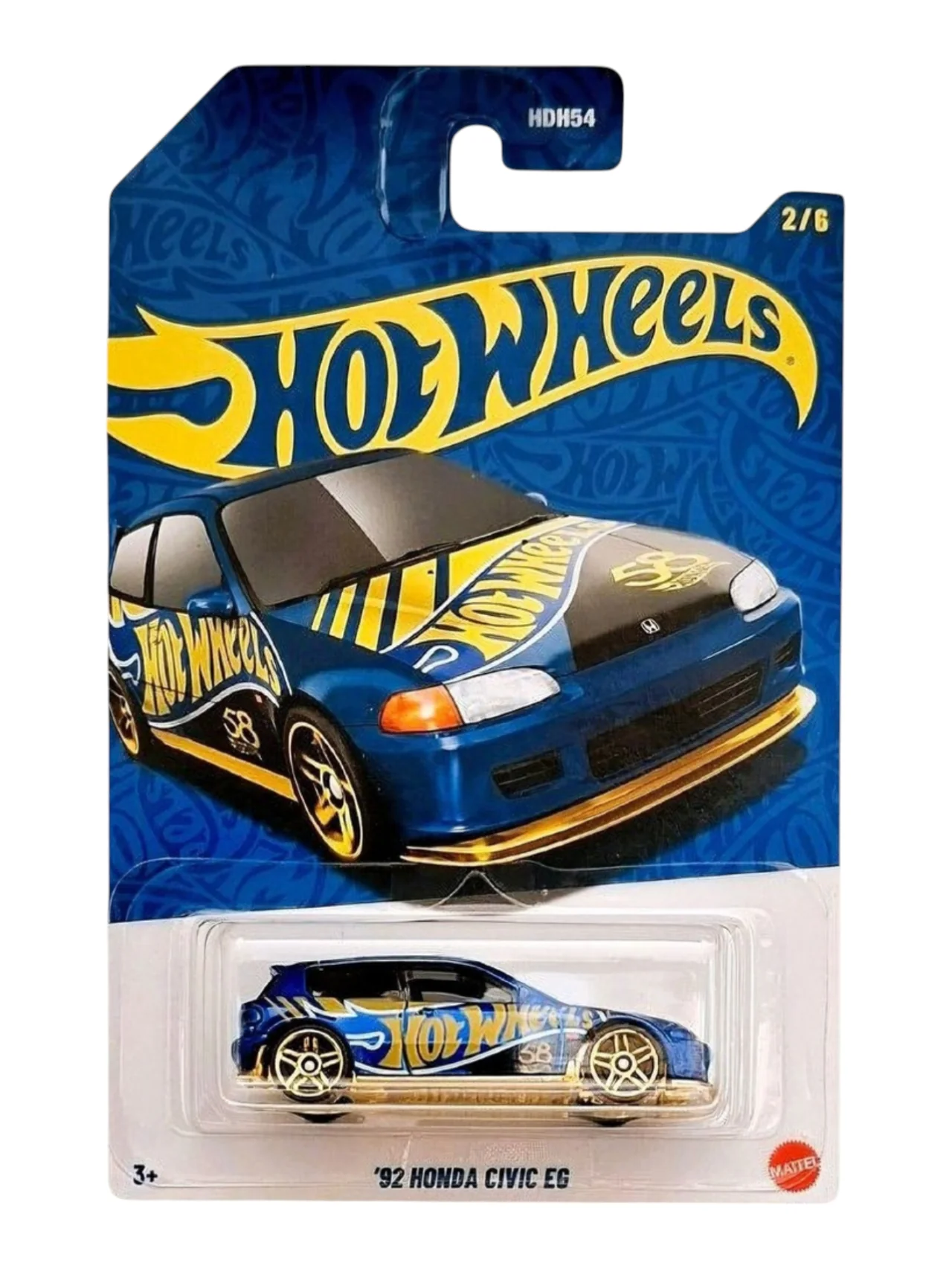 HotWheels 58th Anniversary "Pearl & Chrome"Card Art Mainline (Set of 5) 1:64 Scale - Image 2