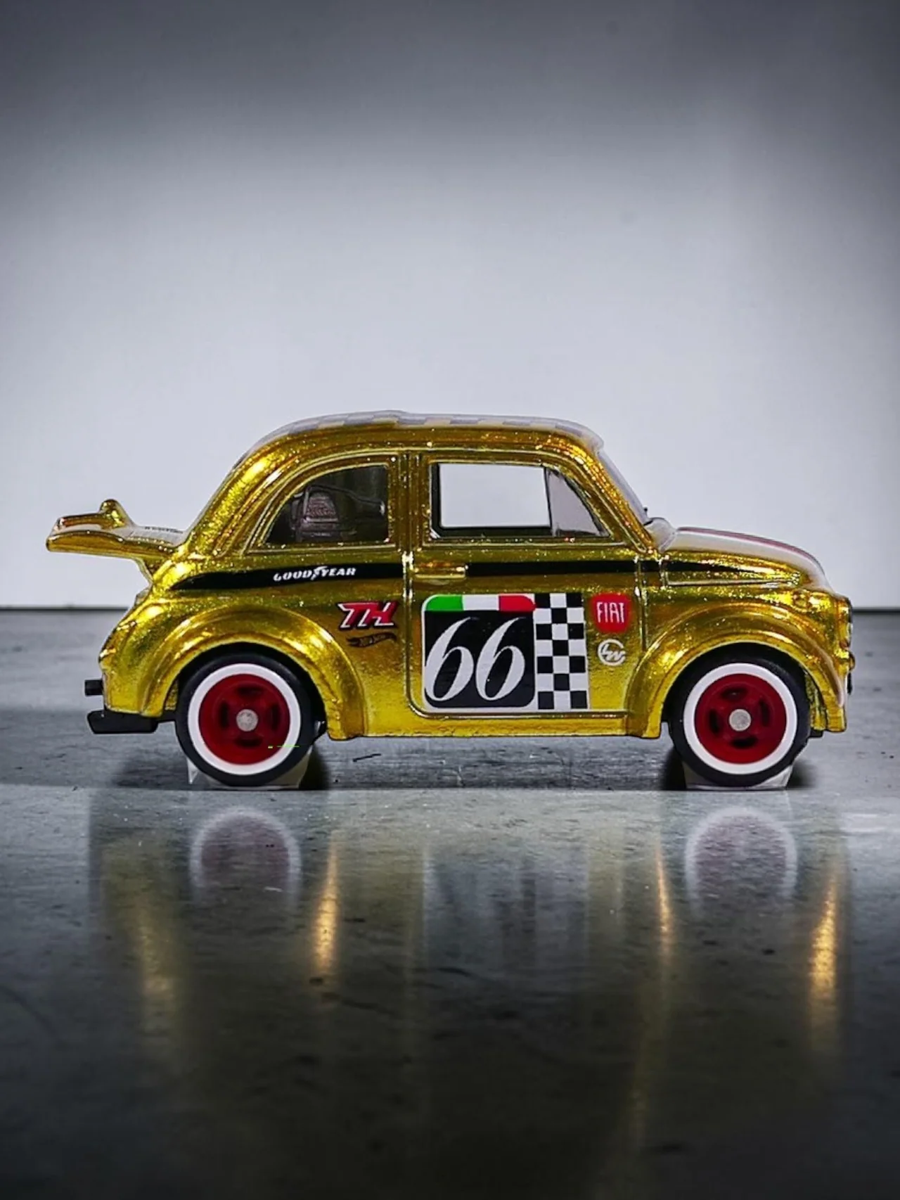 HotWheels '60S FIAT 500D MODIFICADO' Imported Mainline 1:64 Scale Super Treasure Hunt (With protector)RLC - Image 2
