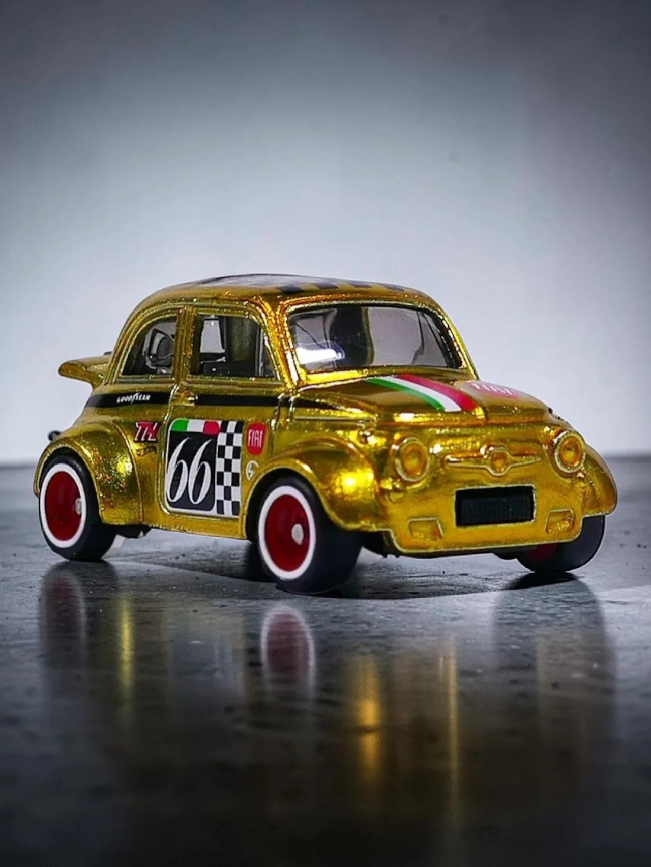 HotWheels '60S FIAT 500D MODIFICADO' Imported Mainline 1:64 Scale Super Treasure Hunt (With protector)RLC - Image 3