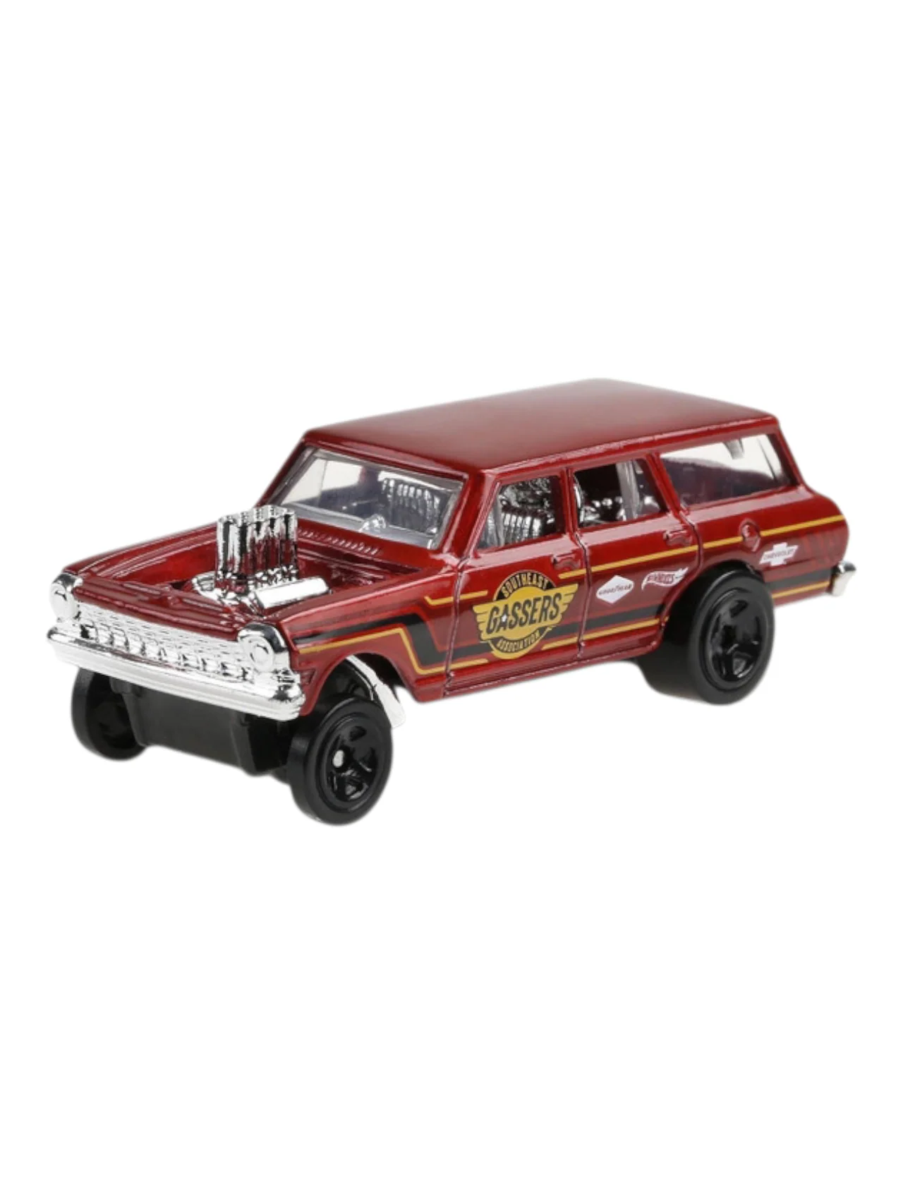Hotwheels 64 nova wagon gasser Imported Mainline 1:64 Scale GHD05-D7C6 - Image 2