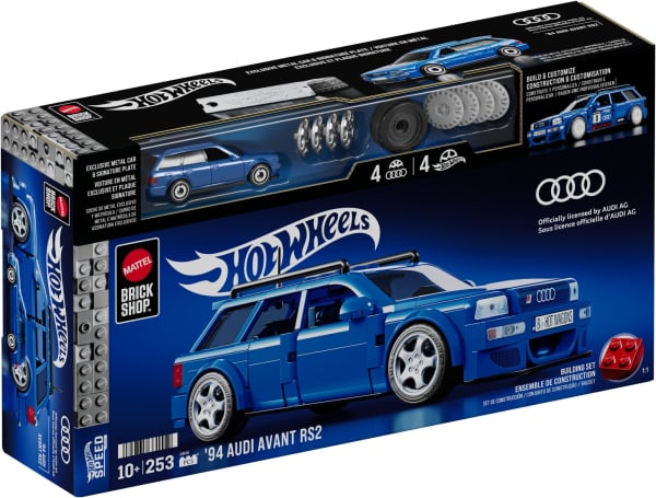 HotWheels 94 Audi Avant RS2 Building Set 10+253 Pcs Exclusive Metal Car 1:32 Scale (box damaged) - Image 3