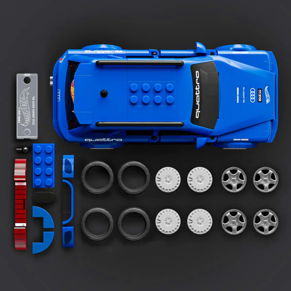HotWheels 94 Audi Avant RS2 Building Set 10+253 Pcs Exclusive Metal Car 1:32 Scale (box damaged) - Image 6
