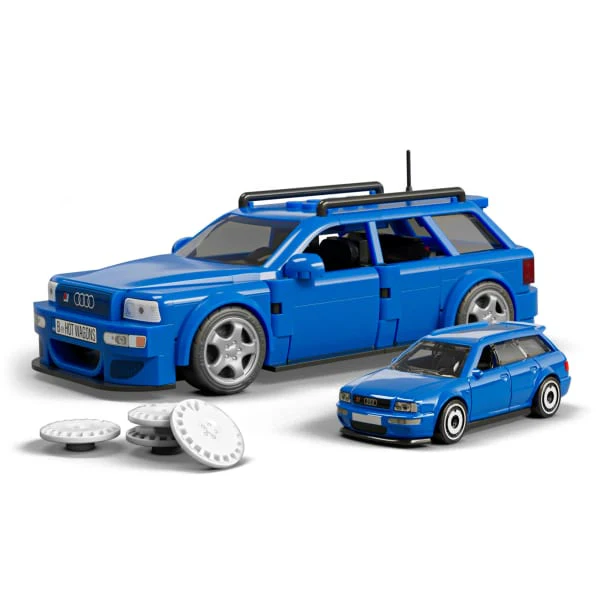 HotWheels 94 Audi Avant RS2 Building Set 10+253 Pcs Exclusive Metal Car 1:32 Scale (box damaged) - Image 8