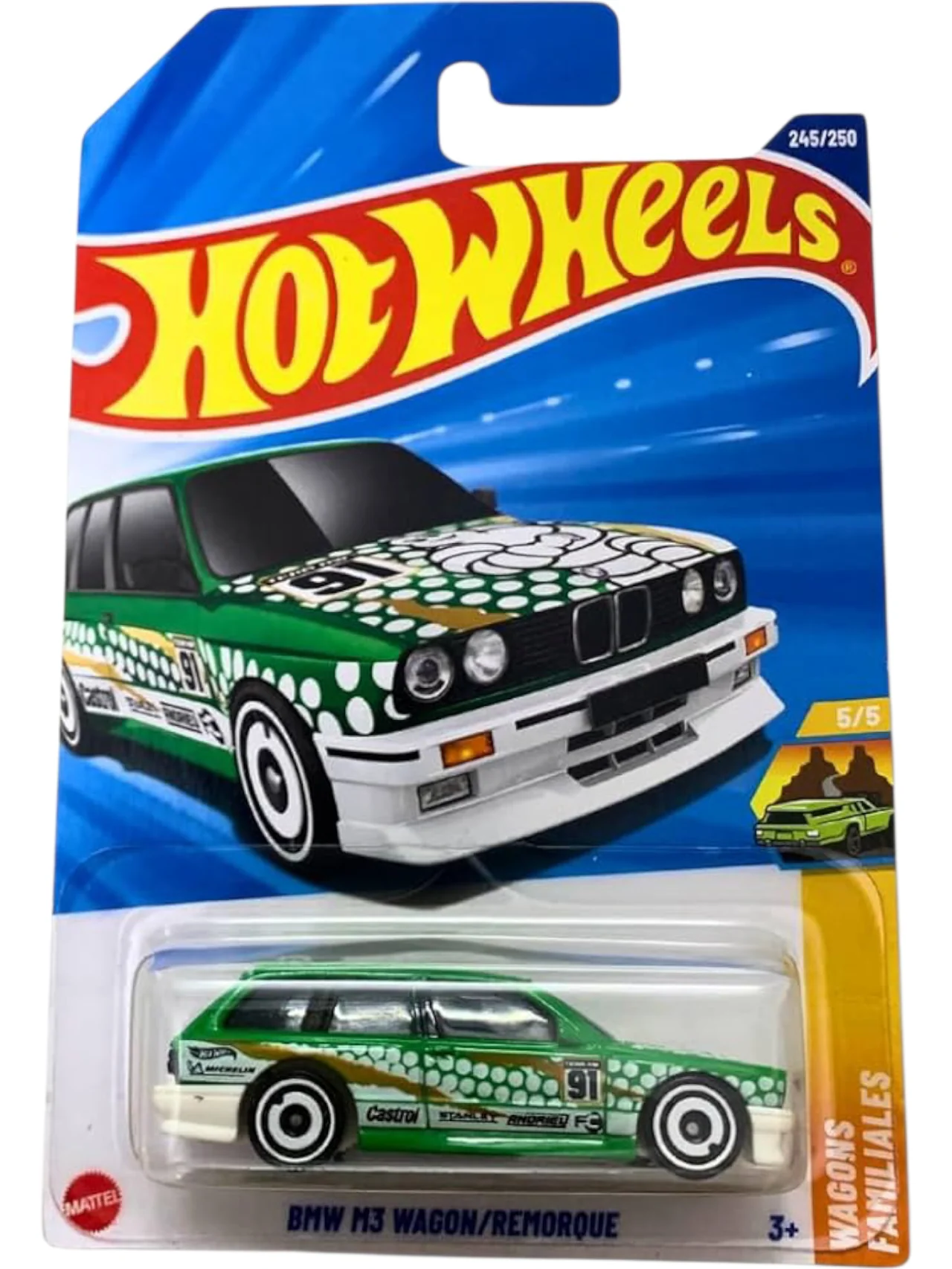 Hotwheels BMW M3 Wagon/ Remorque Imported Mainline 1:64 Scale JBB48-N7C5