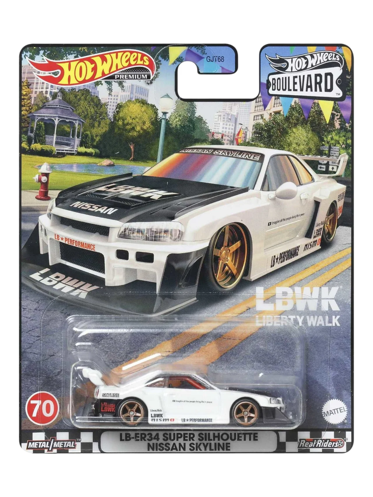 HotWheels Boulevard Liberty Walk LB-ER34 Silhouette Nissan Skyline Imported Premium 1:64 Scale (with protector)