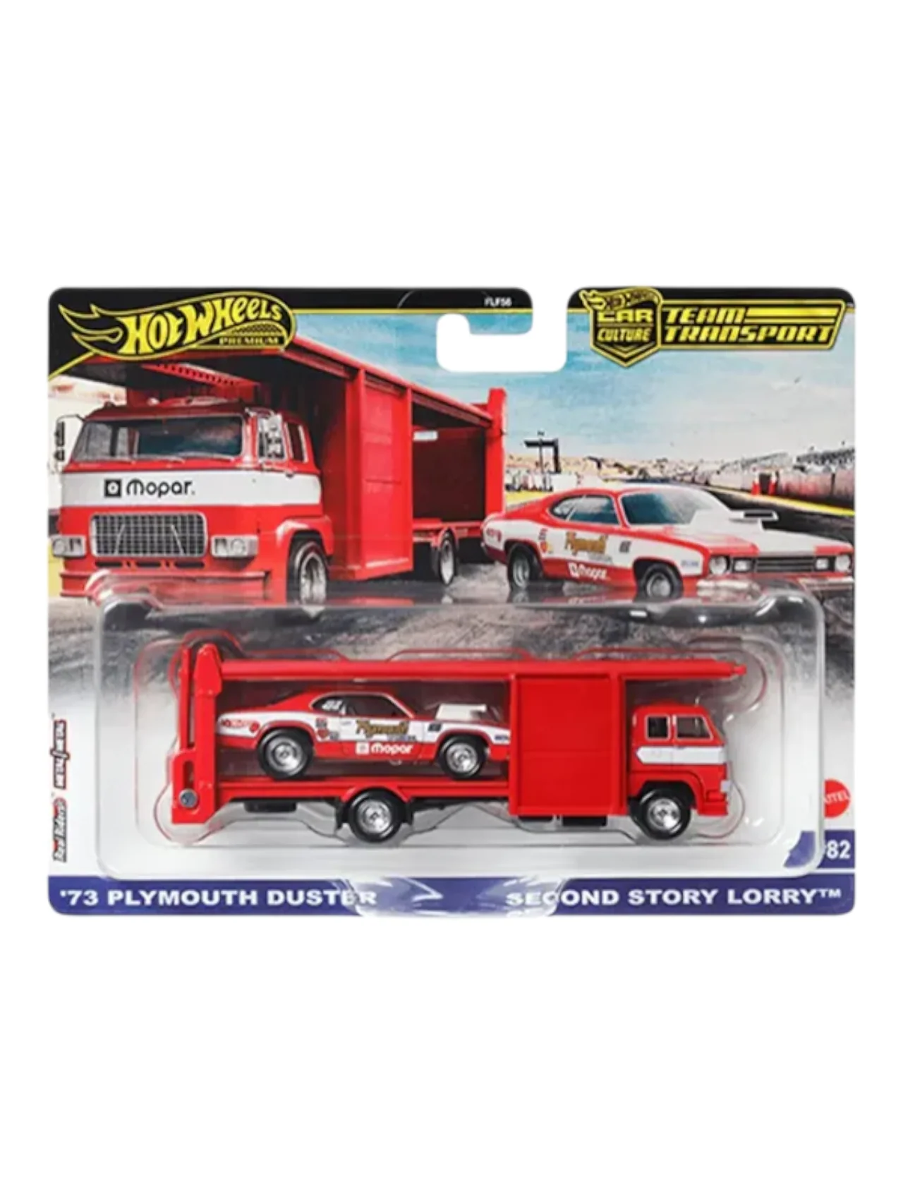 Hotwheels CAR Culture 73 Plymouth Duster Second Story Lorry Imported team transport 1:64 Scale