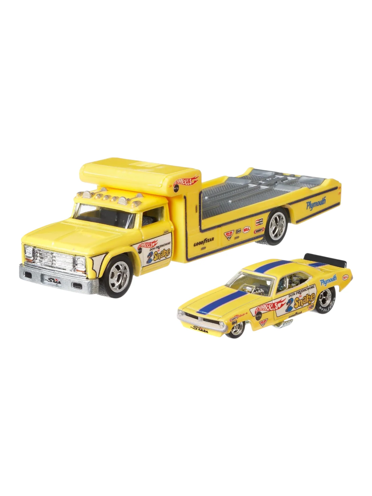 HotWheels Car Culture Team Transport 72 Plymouth Cuda Funny Car Retro Big #4 Imported 1:64 Scale - Image 8