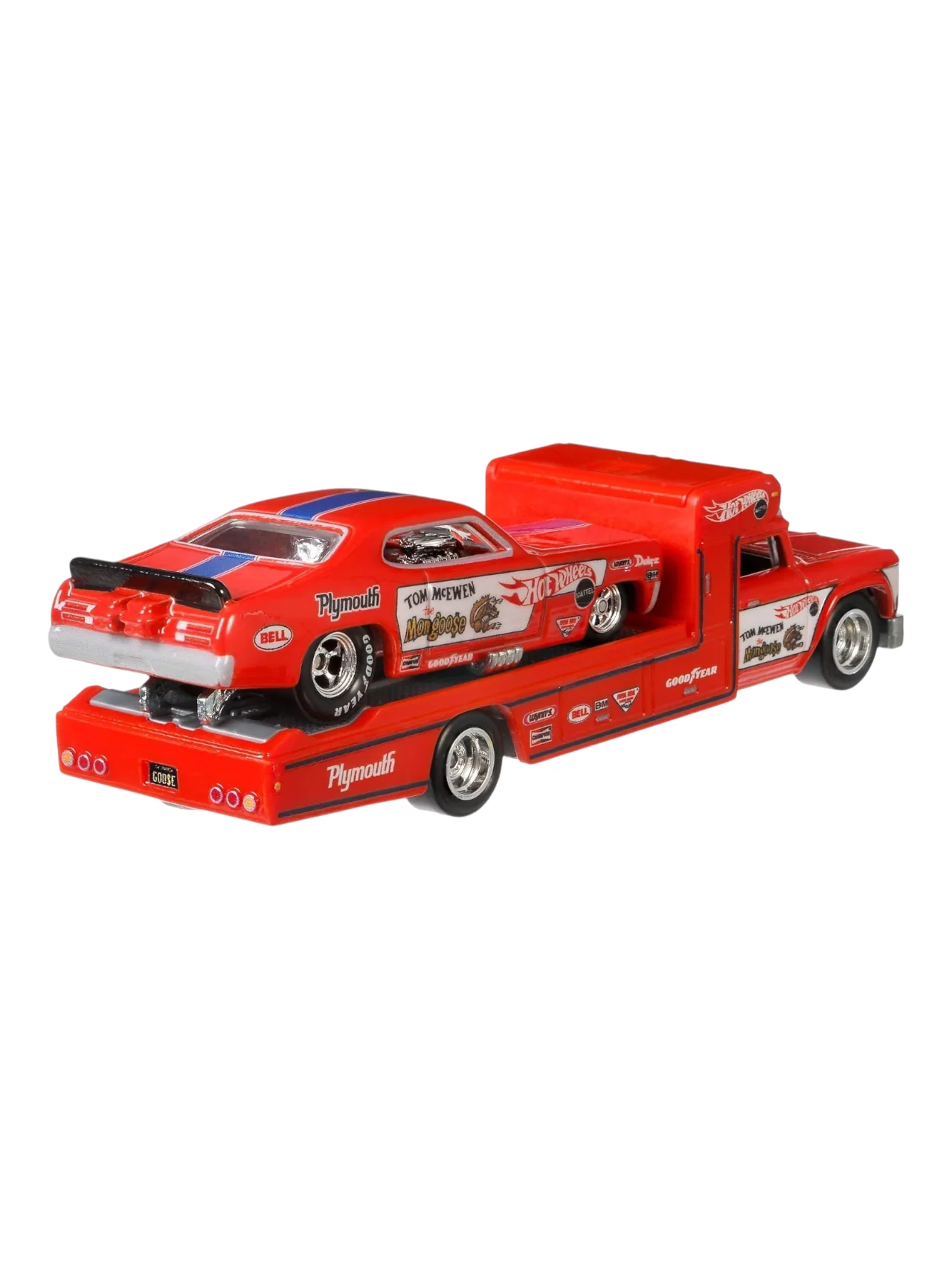 HotWheels Car Culture Team Transport Plymouth Duster Funny Car Retro Big #5 Imported 1:64 Scale - Image 9