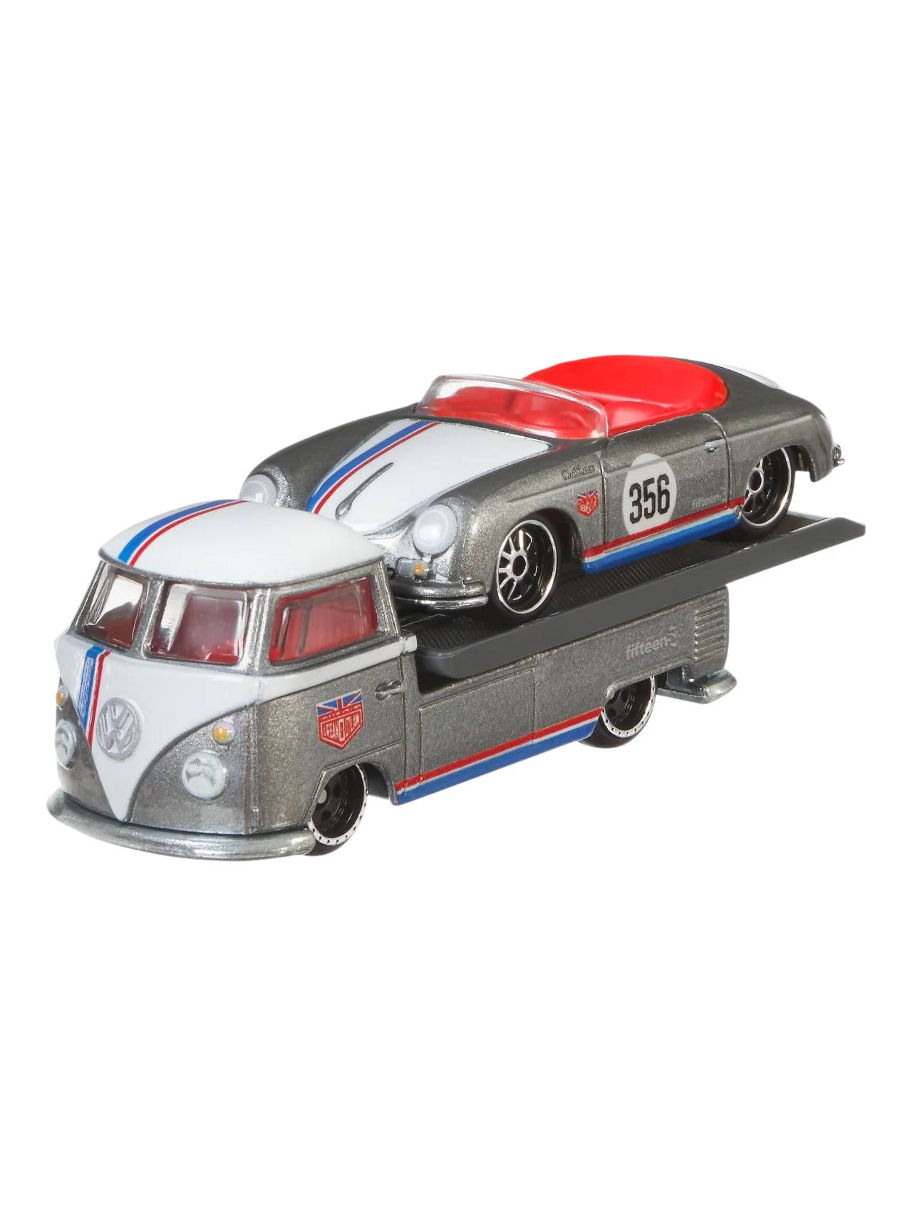 HotWheels Car Culture Team Transport Porsche 356 Speedster Volkswagen Transporter T1 Pickup #1 Imported 1:64 Scale - Image 2