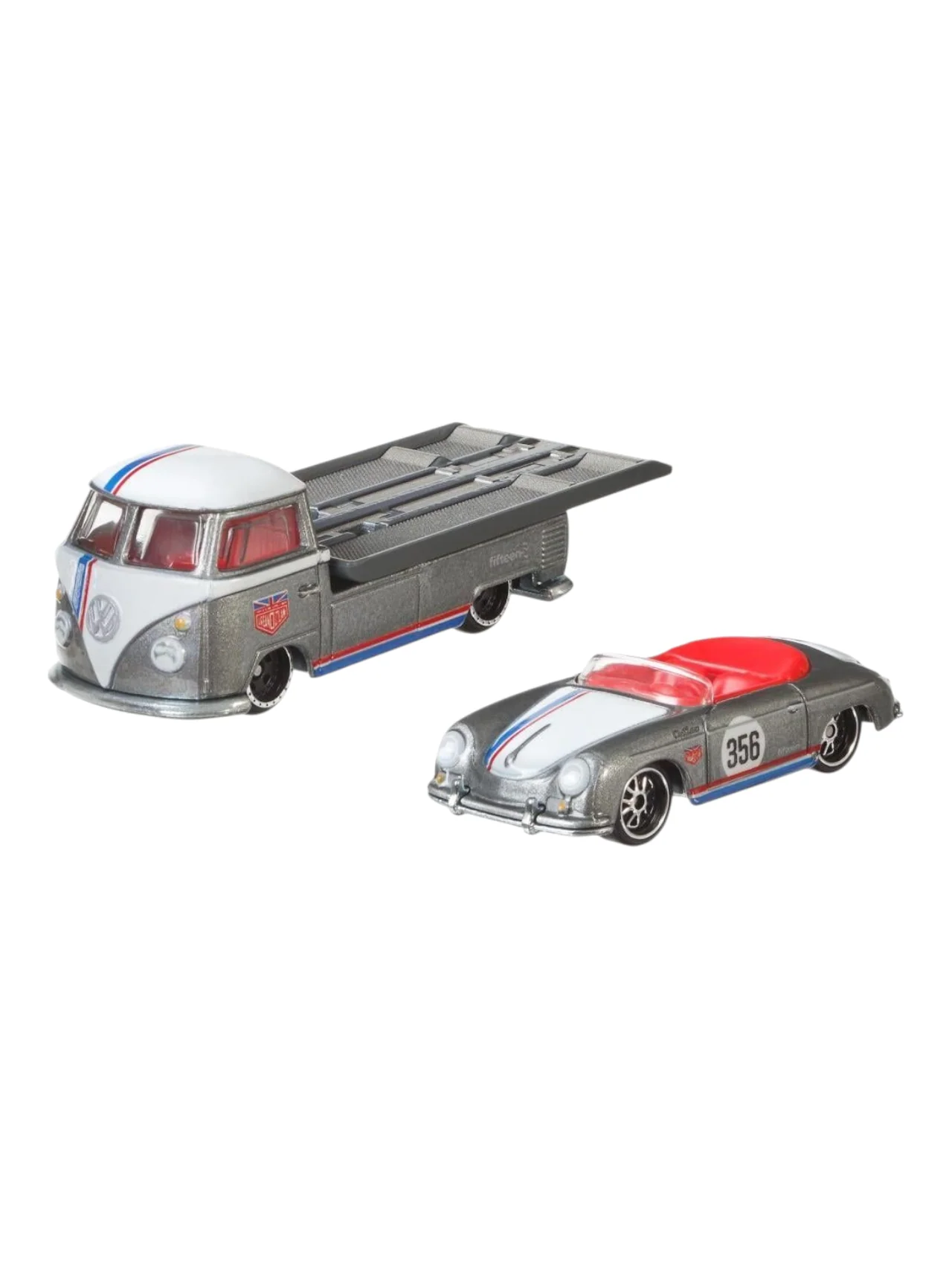 HotWheels Car Culture Team Transport Porsche 356 Speedster Volkswagen Transporter T1 Pickup #1 Imported 1:64 Scale - Image 3