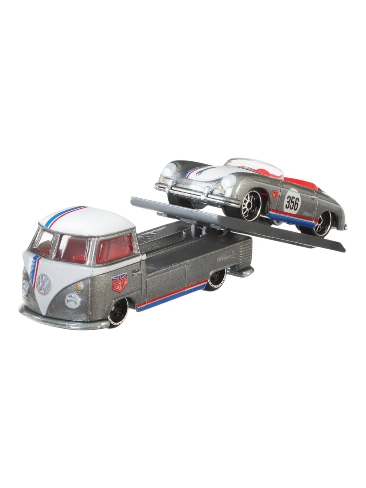 HotWheels Car Culture Team Transport Porsche 356 Speedster Volkswagen Transporter T1 Pickup #1 Imported 1:64 Scale - Image 4