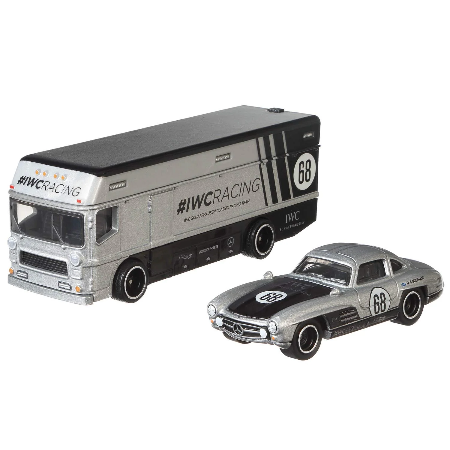 Hotwheels carr Culture Mercedes Benz 300 sl euro hauler imported team transport 1:64 Scale - Image 2