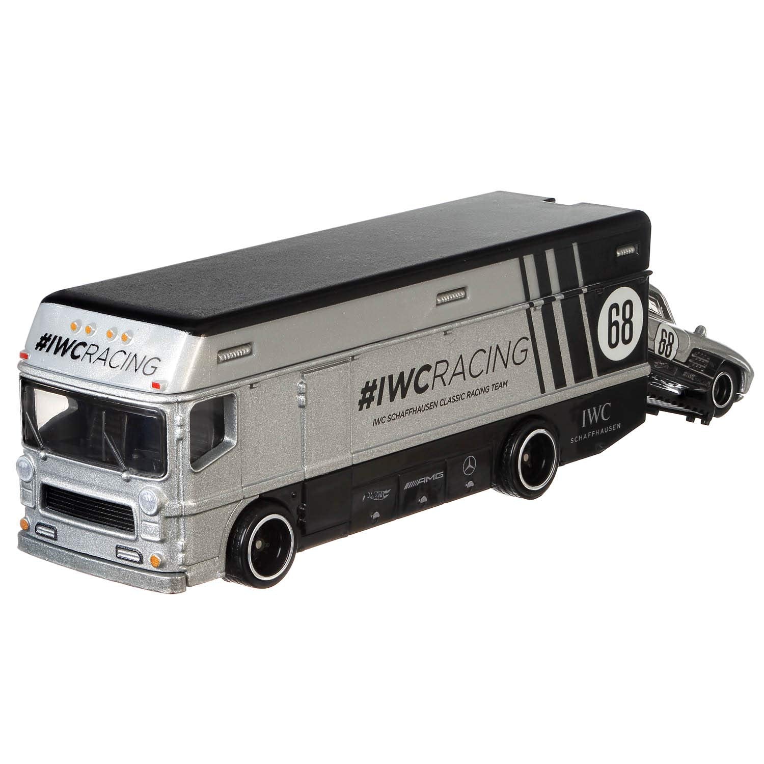 Hotwheels carr Culture Mercedes Benz 300 sl euro hauler imported team transport 1:64 Scale - Image 4