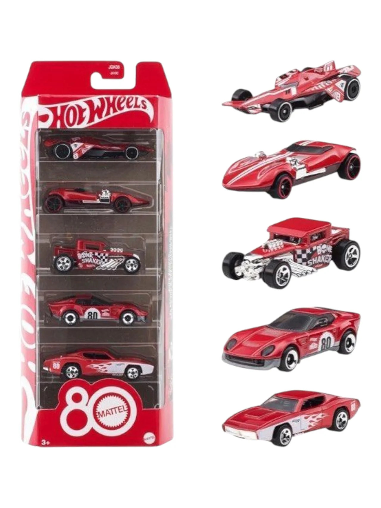 Hotwheels Mattel 80th anniversary pack of 5 imported 1:64 Scale