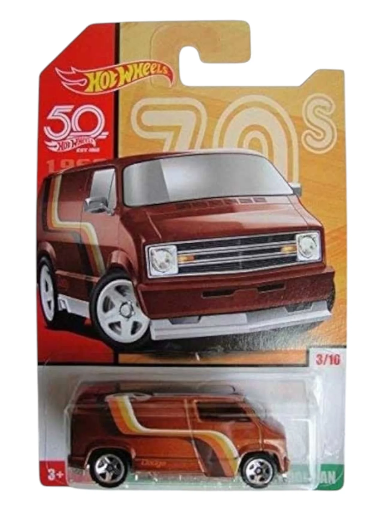 Hotwheels custom 77 Dodge van imported card art mainline 1:64 Scale FRf30