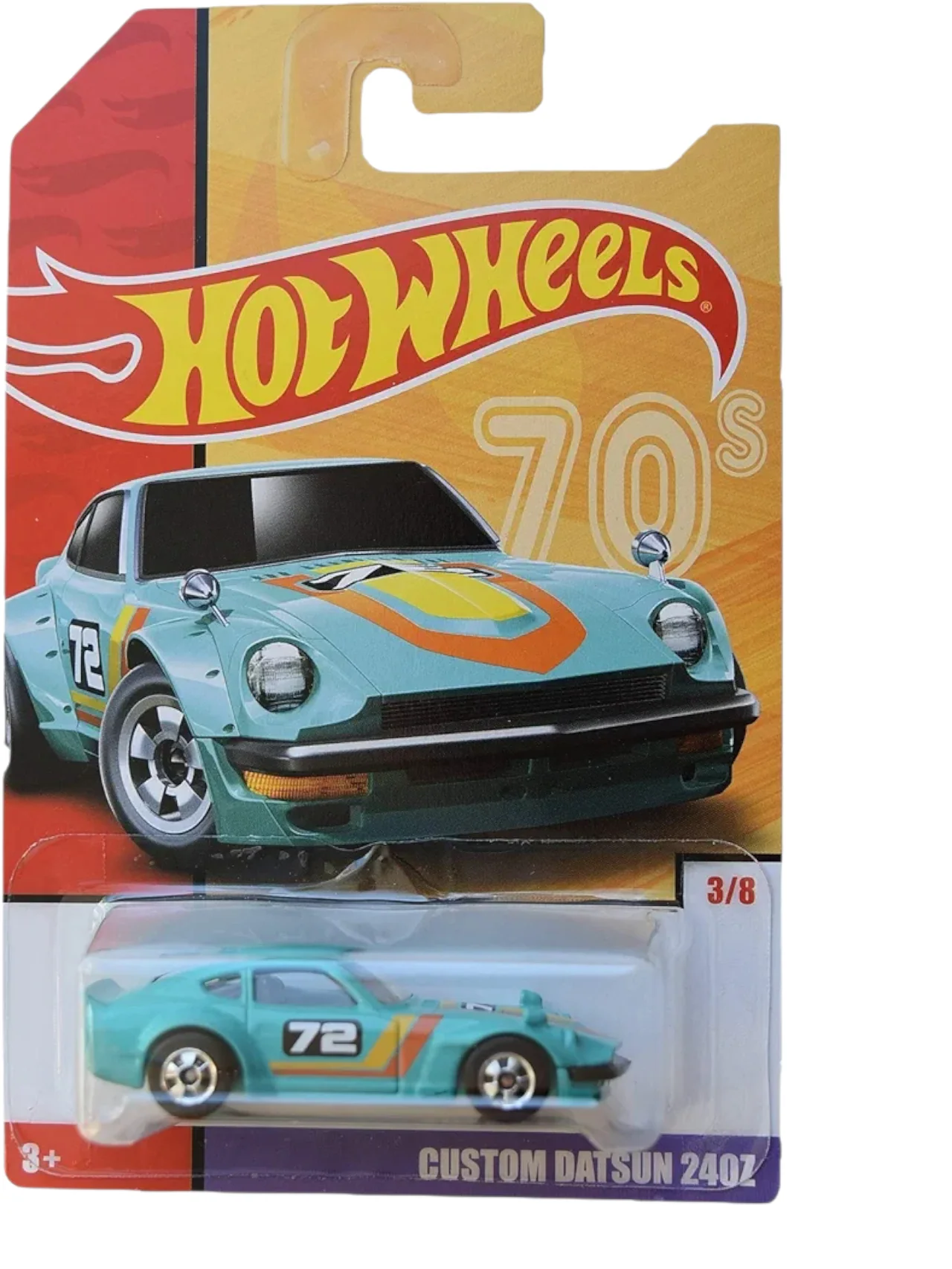 HotWheels Custom Datsun 240Z ( Blister Damage car mint condition ) Imported Mainline 1:64 Scale GBB86-K910