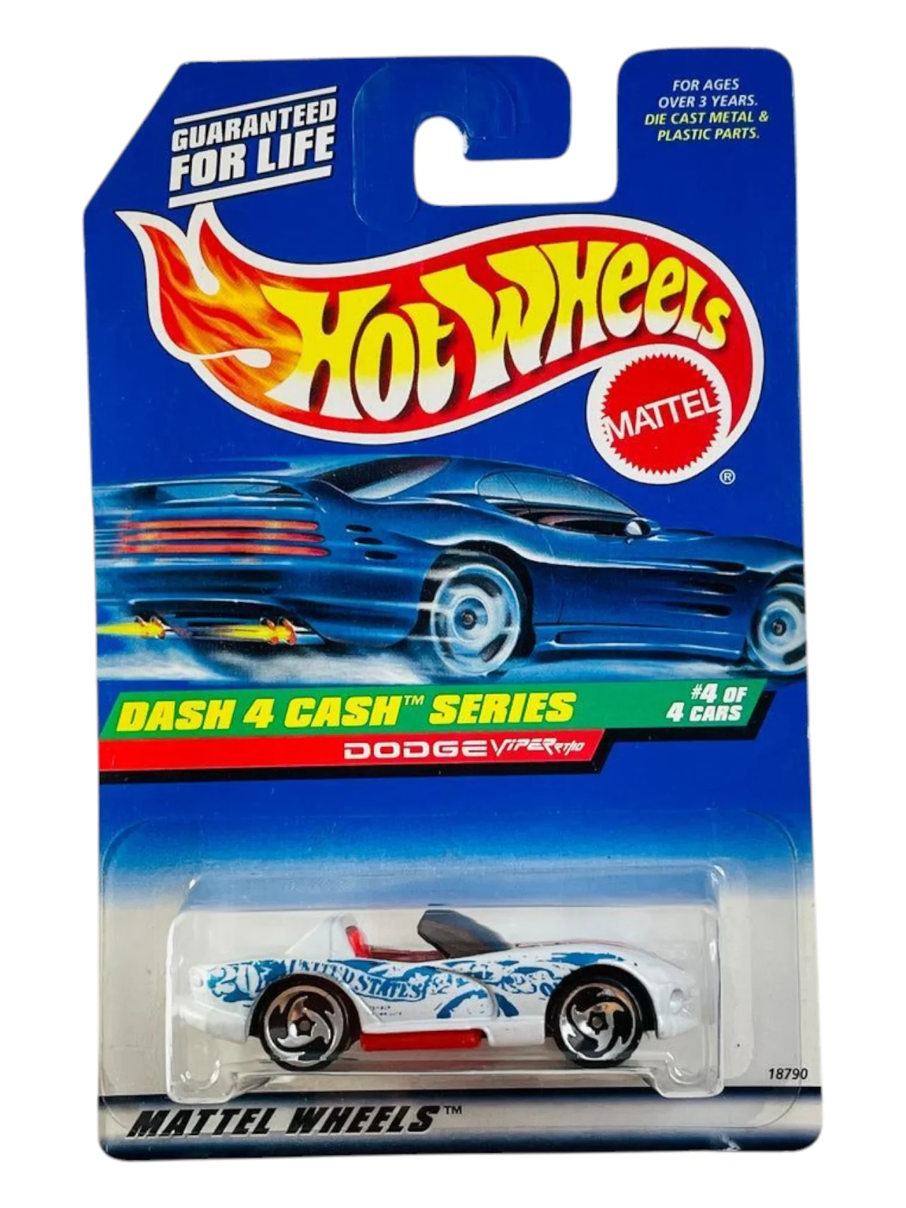 HotWheels Dash 4 Dash Series Dodge Viper RT/10 Imported Mainline 1:64 Scale
