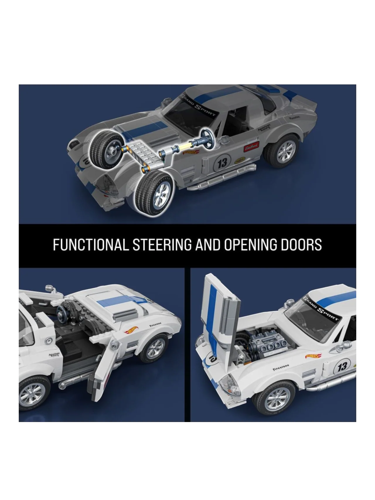 HotWheels Elite Series Corvette Grand Sports Imported Brick Shop 1:16 Scale - Image 5