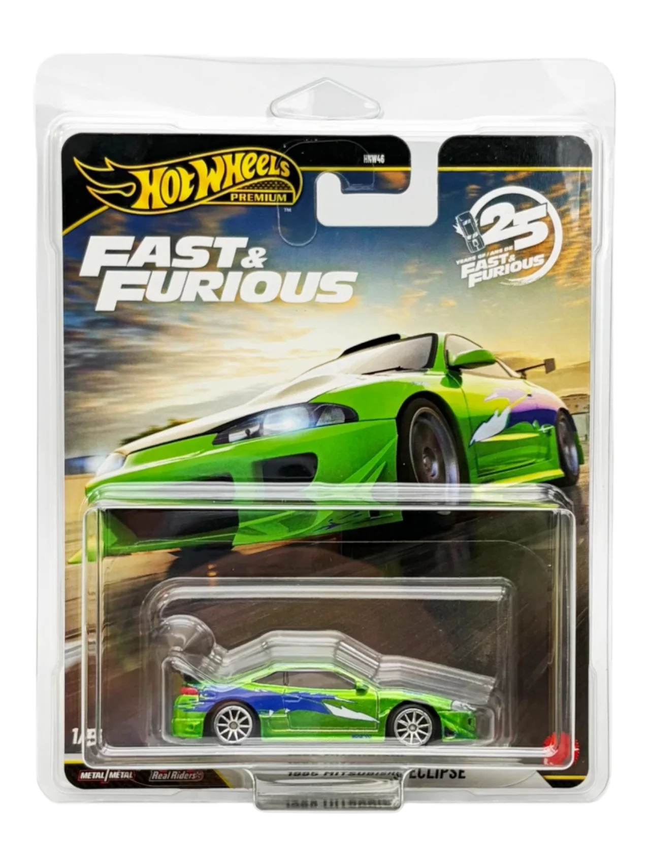 Hotwheels fast and furious 1995 Mitsubishi Eclipse(Chase piece with protector) Imported premium 1:64 Scale JHW68-4B10 rlc
