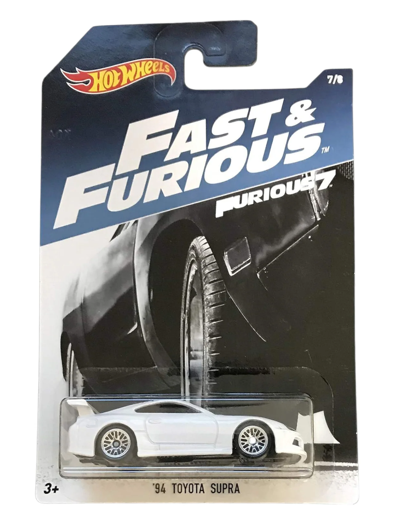 HotWheels Fast and Furious 7 94 Toyota Supra Imported Mainline Card Art 1:64 Scale