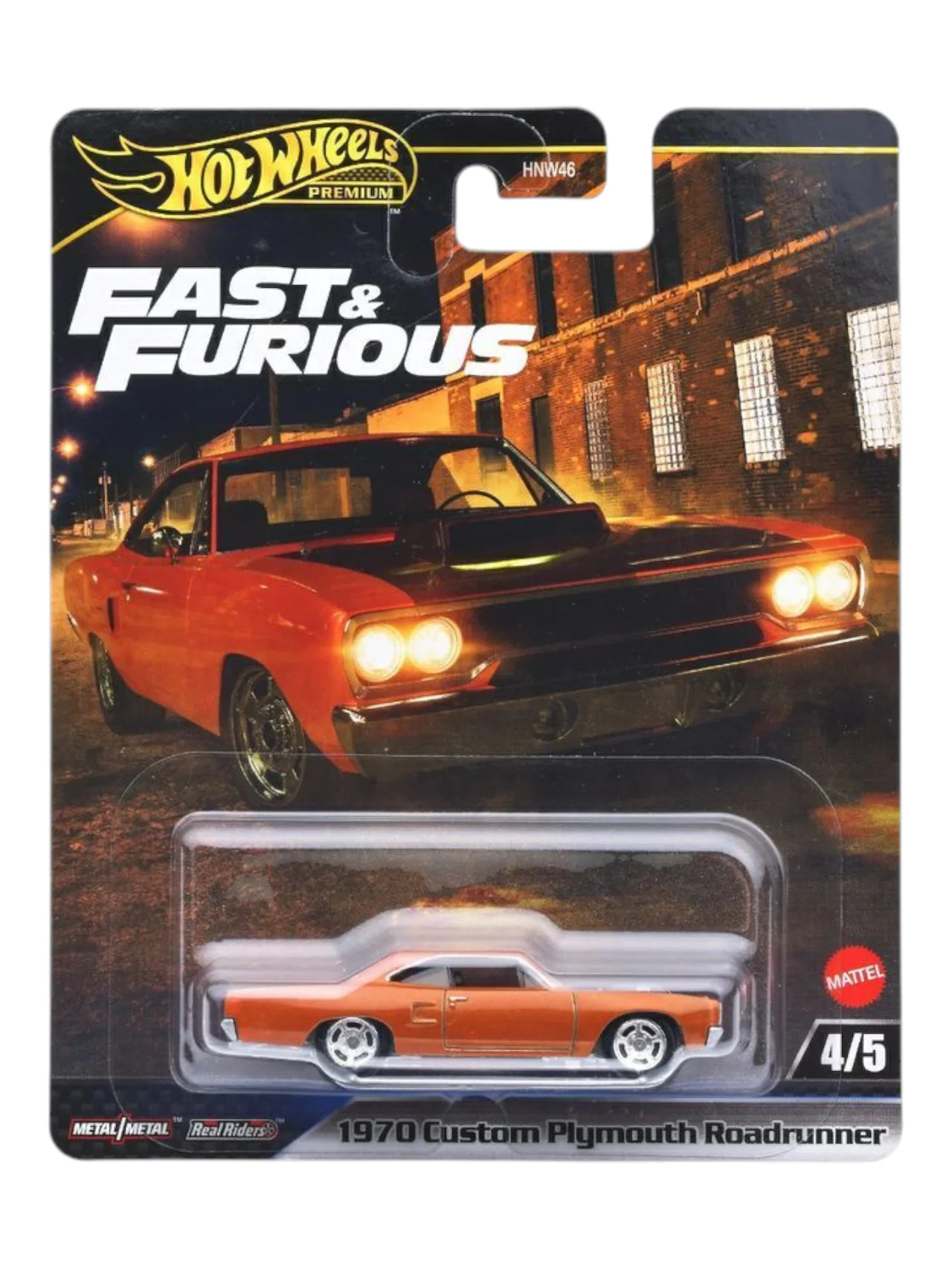 HotWheels Fast & Furious 1970 Custom Plymouth Roadrunner Imported Premium 1:64 Scale