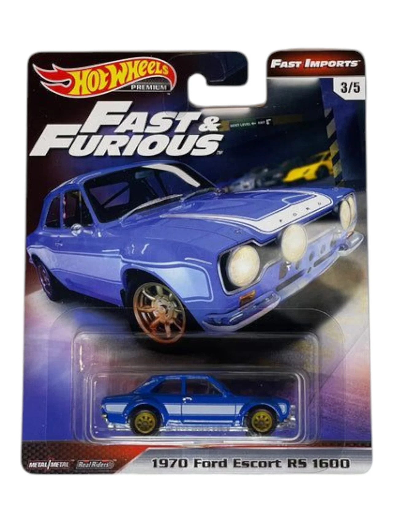 HotWheels Fast & Furious 1970 Ford Escort RS 1600 Imported Premium 1:64 Scale