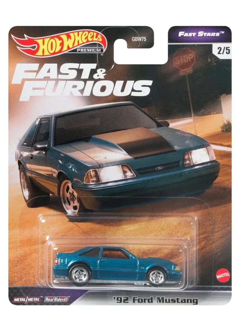 HotWheels Fast Stars Fast and Furious 92 Ford Mustang Imported Premium 1:64 Scale