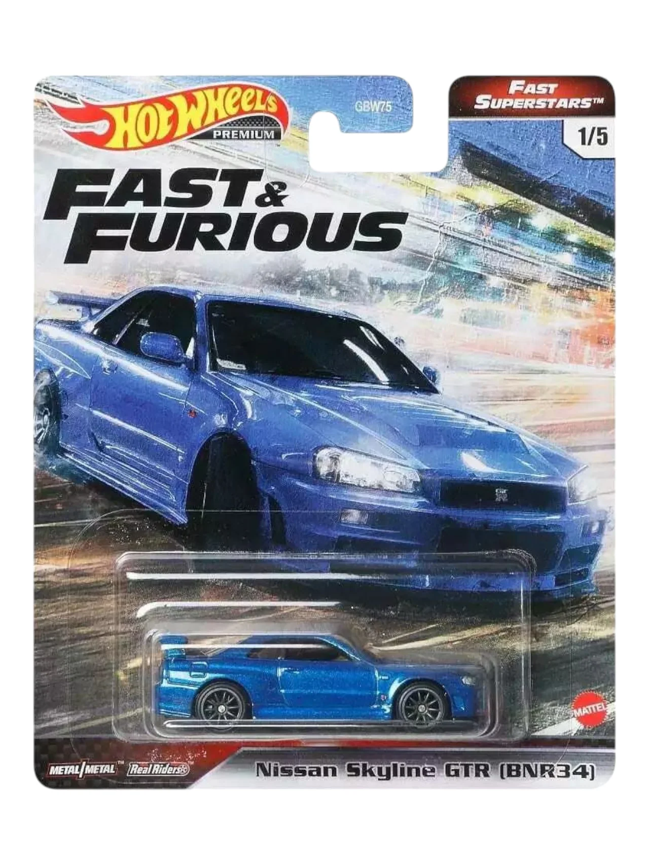 HotWheels Fast Superstars Fast and Furious Nissan Skyline GTR (BNR34) Imported Premium 1:64 Scale