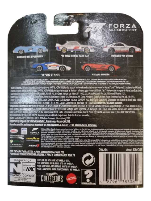 HOTWHEELS Forza Motorsport Pagani Huayra Imported Collection 1:64 Scale Creased Card - Image 2