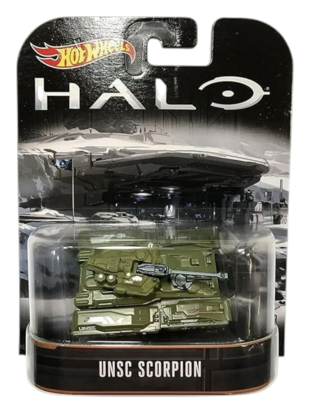 HotWheels Halo UNSC Scorpion Imported premium 1:64 Scale (Card not Mint)
