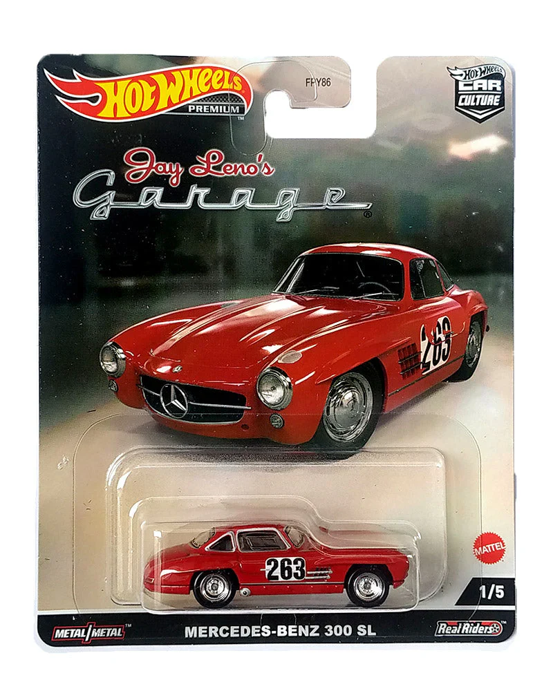HotWheels Jay Leno’s Garage Mercedes-Benz 300 SL 1:64 Premium Die-Cast Car