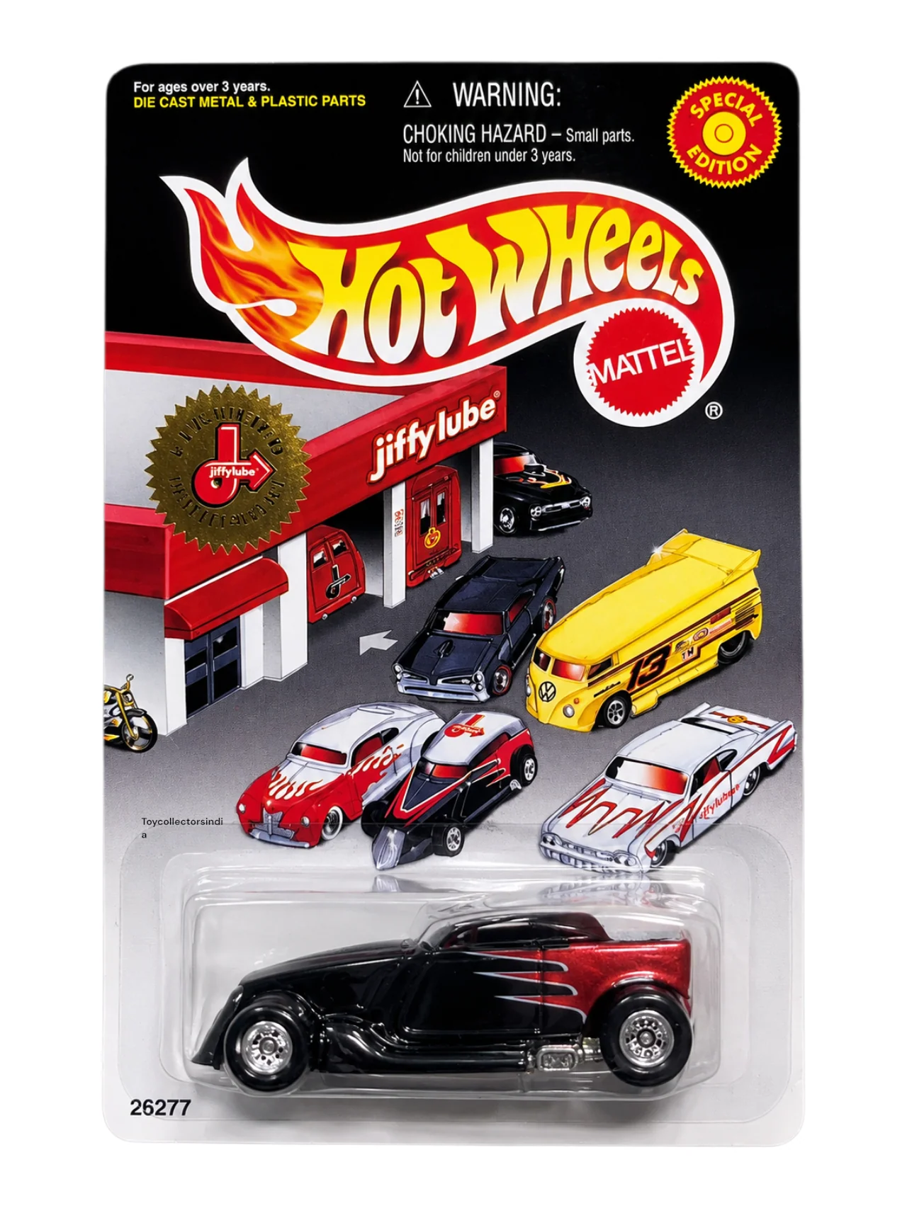 HotWheels 'Jiffy Lube Sleek Black And Metallic Red Imported 1:64 Scale