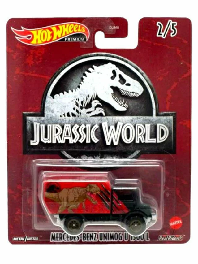 Hotwheels Jurassic world Mercedes benz Unimog u 1300 L imported premium 1:64 Scale