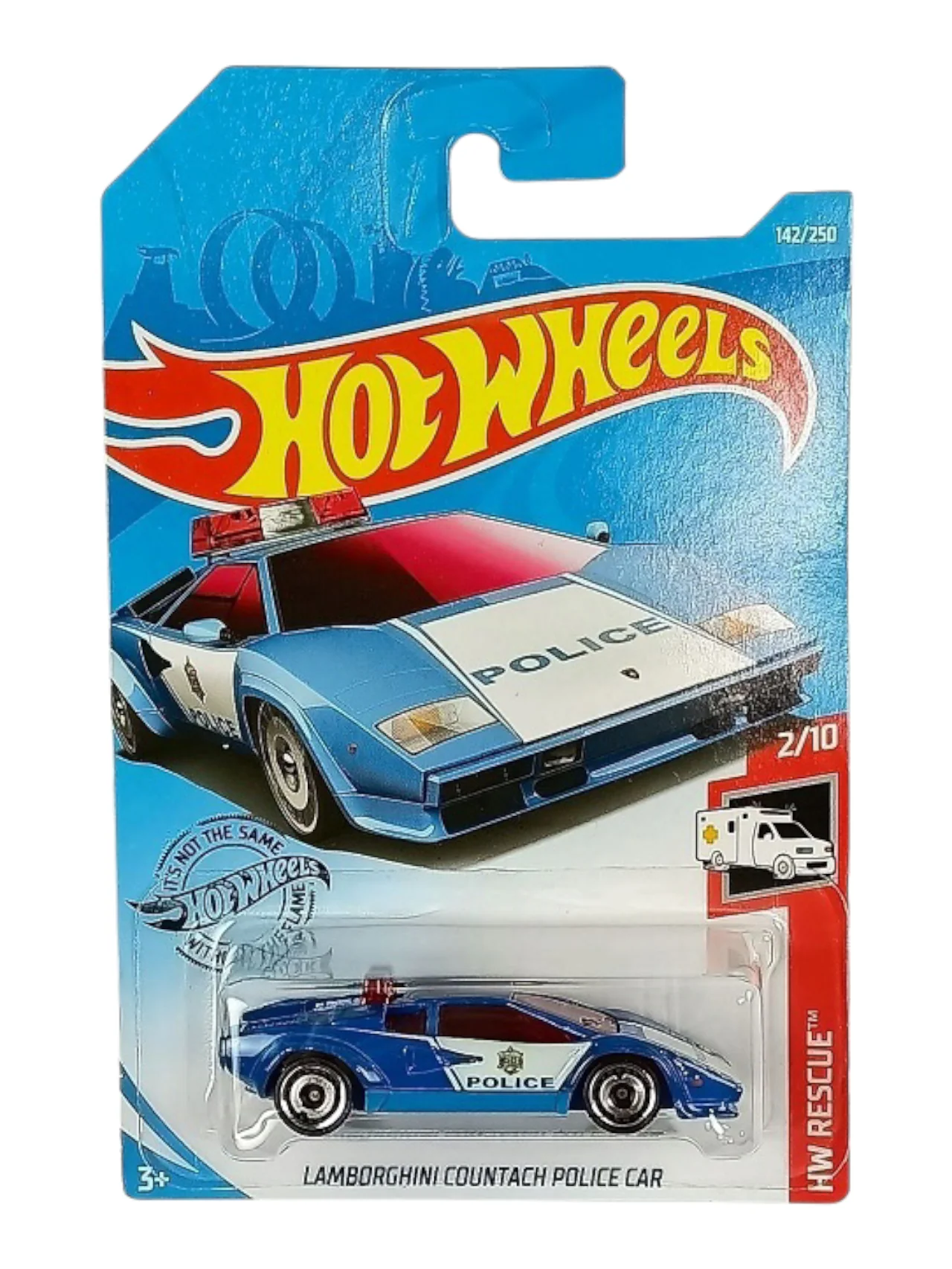 Hotwheels Lamborghini Countach Police Car Imported Mainline 1:64 Scale