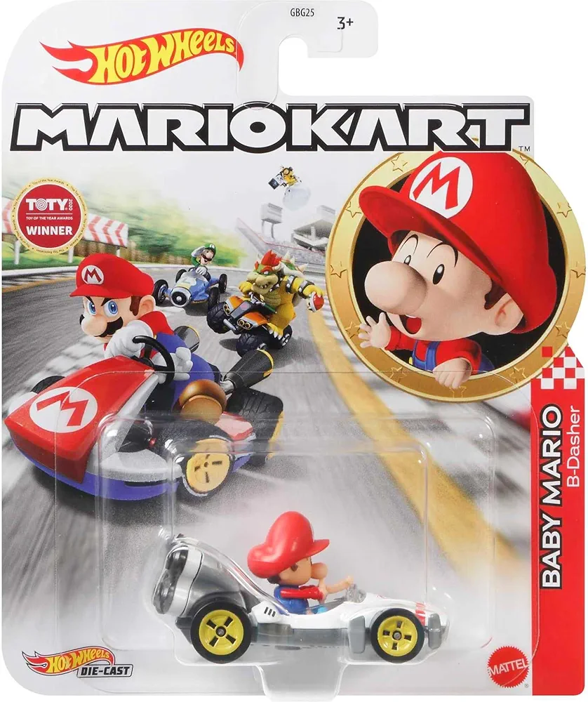 HotWheels Mariokart series Baby Mario B - Dashera / Intrepide Imported 1:64 Scale