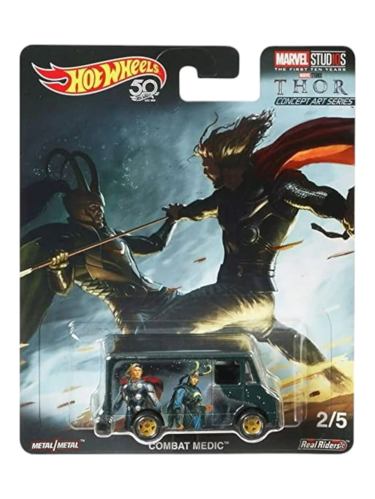 HotWheels Marvel Studios The First Ten Years Thor Concept Art Series Combat Medic Imported Premium 1:64 Scale