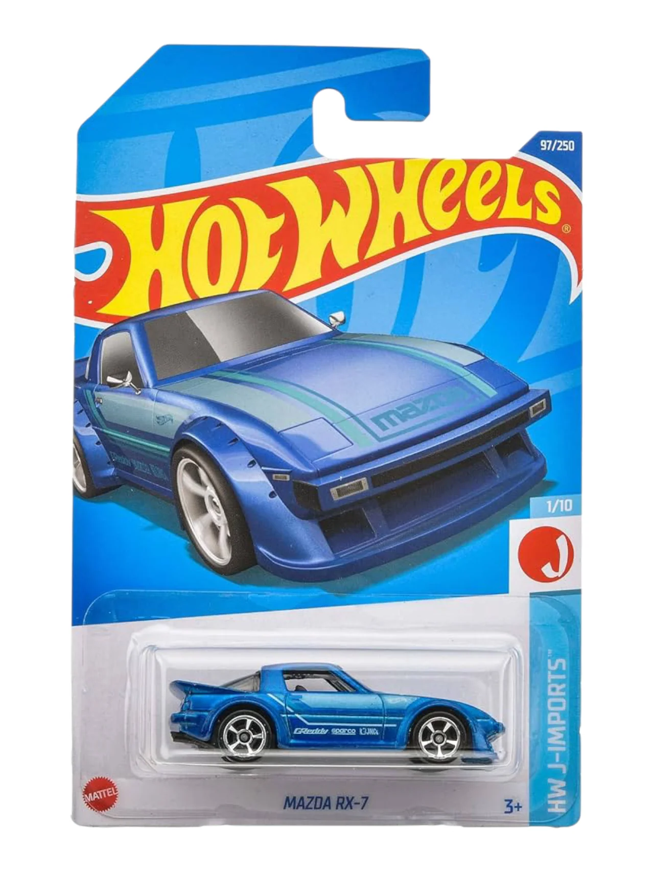HotWheels Mazda RX-7 Imported Mainline 1:64 Scale HCV76-M7C8 - Image 2