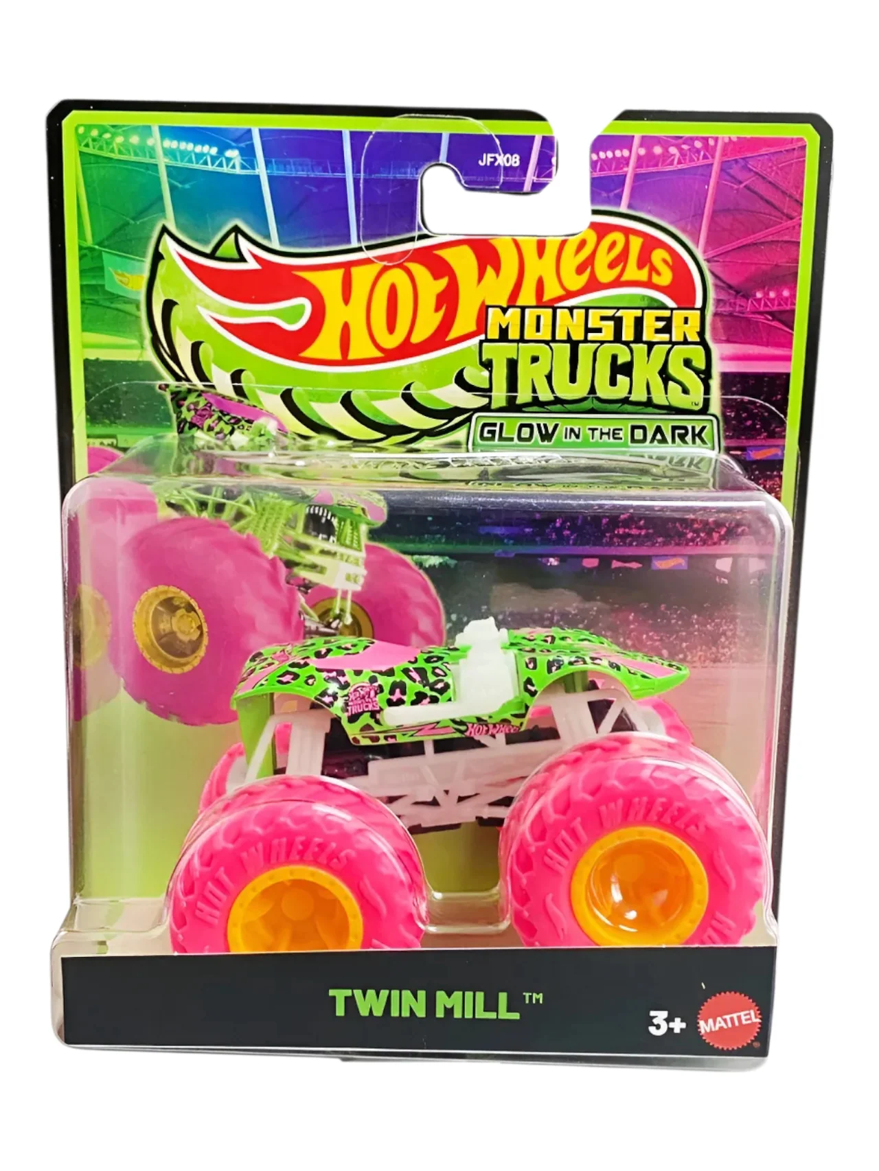 HotWheels monster truck glow in the dark TWIN MILL 1:64 Scale JFX08 - Image 2