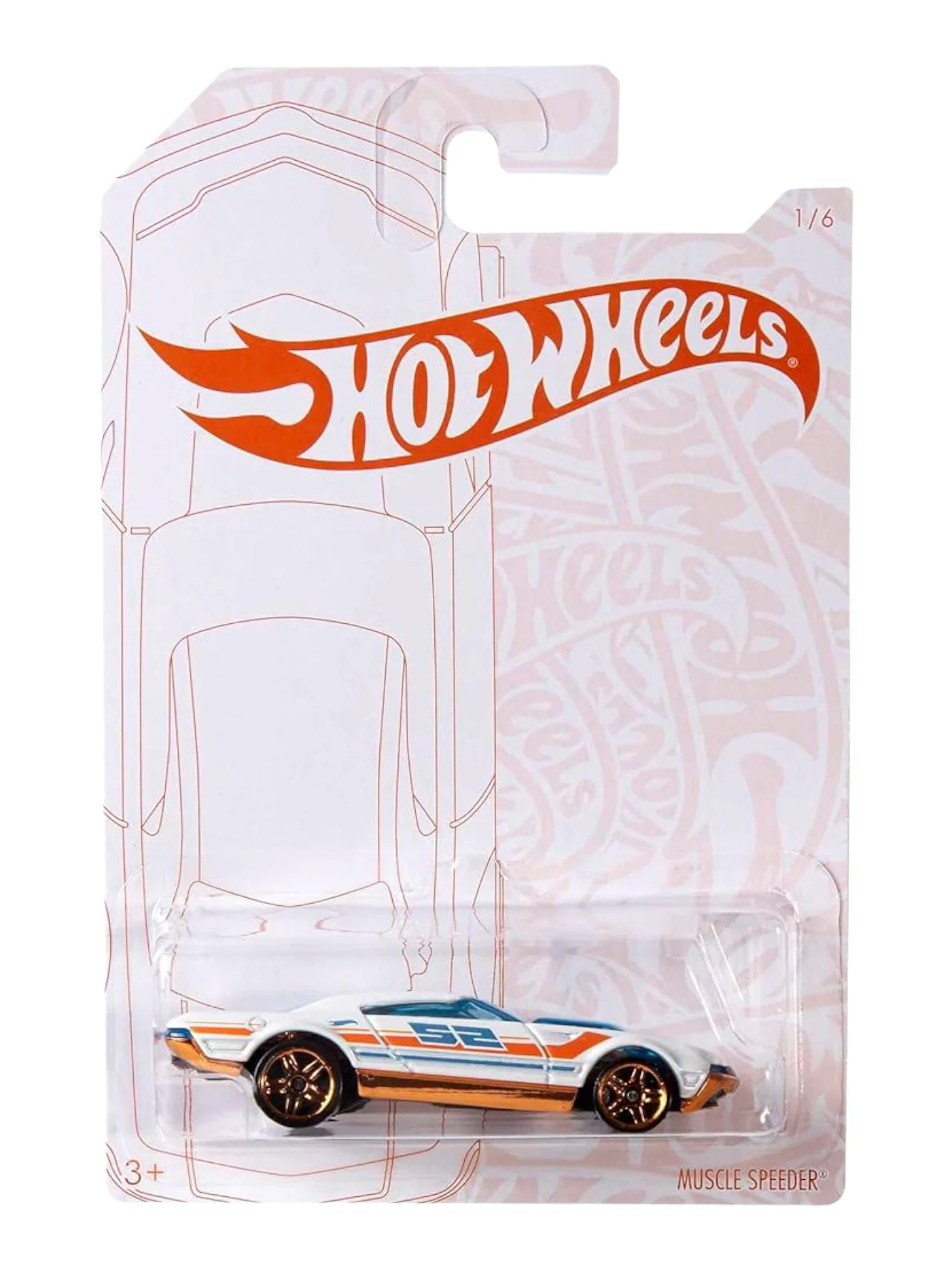 HotWheels Muscle Speeder Imported Mainline Card Art 1:64 Scale GMR82-K9101L