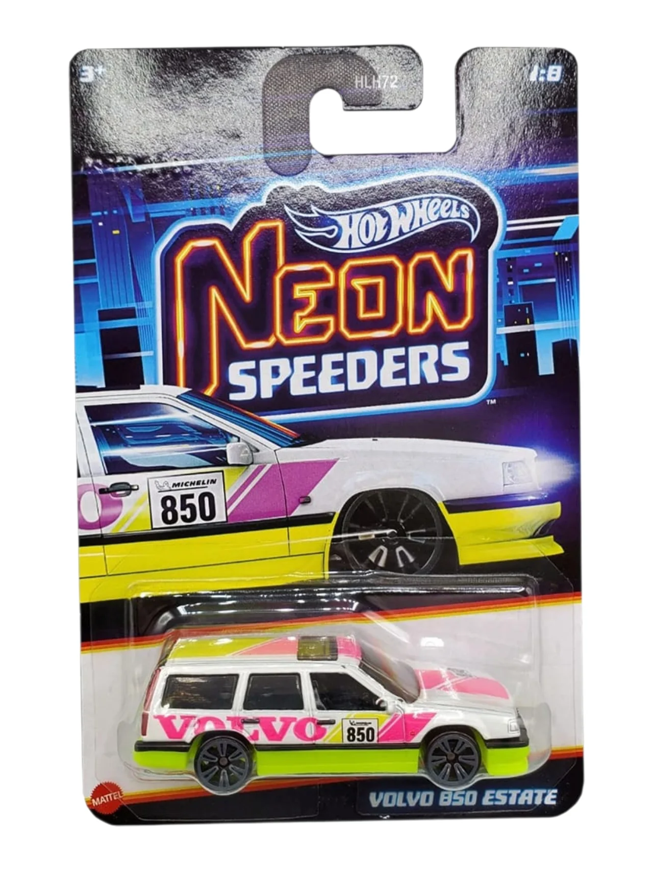 HotWheels Neon Speeders Set of 10 Mini Cars In Box Imported 1:64 Scale ( HLH72-955F ) - Image 3