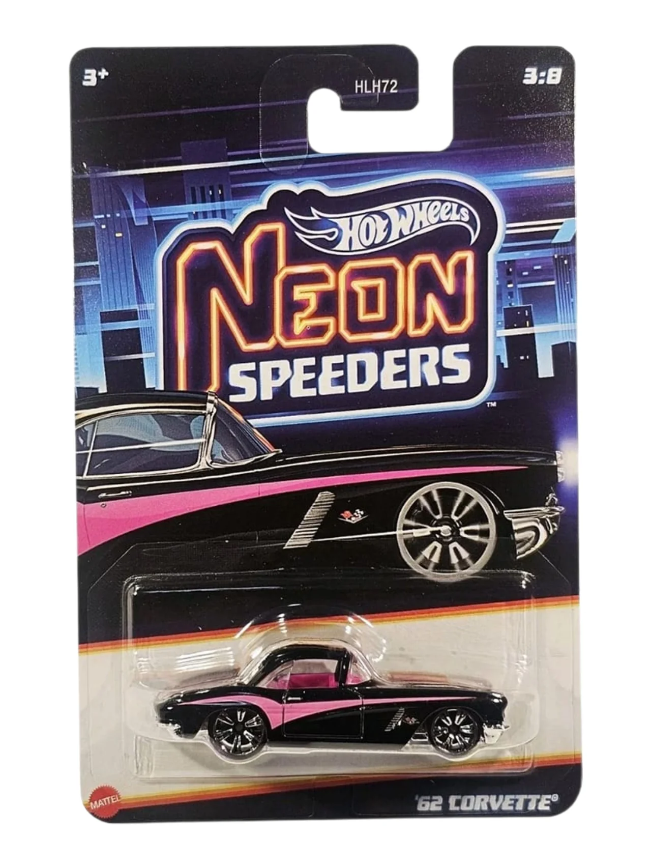 HotWheels Neon Speeders Set of 10 Mini Cars In Box Imported 1:64 Scale ( HLH72-955F ) - Image 4