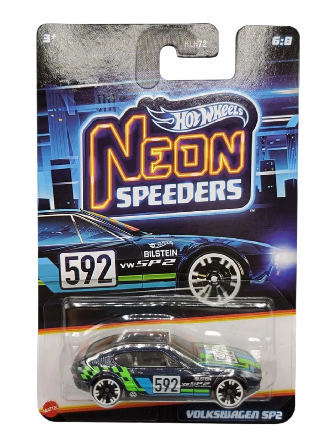 HotWheels Neon Speeders Set of 10 Mini Cars In Box Imported 1:64 Scale ( HLH72-955F ) - Image 9