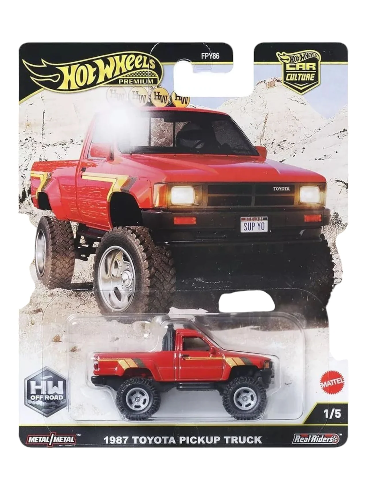 HotWheels Off Road 1987 Toyota Pickup Truck Imported Premium 1:64 Scale