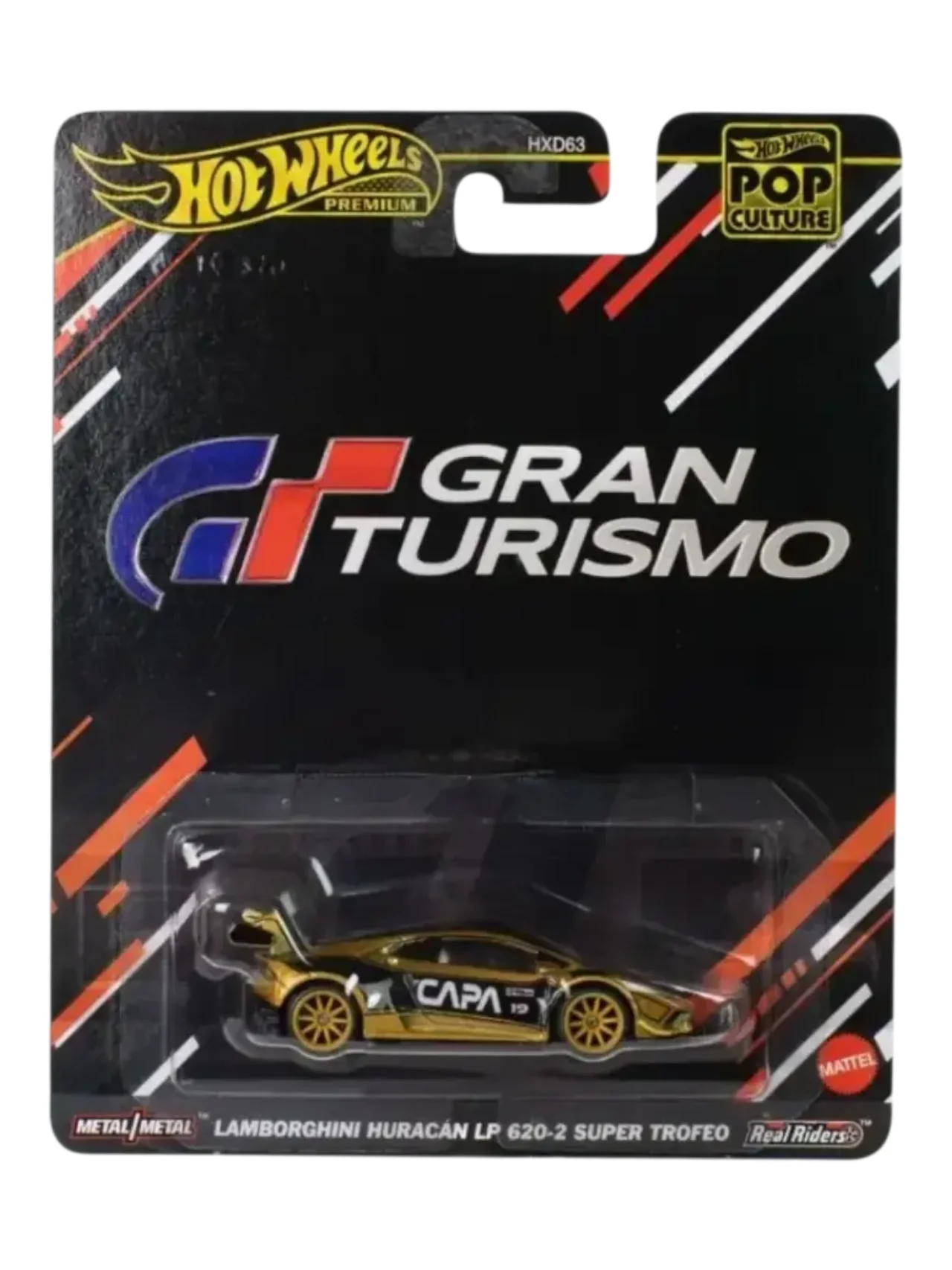 HotWheels Pop Culture Gran Turismo Lamborghini Huracan LP 620-2 Super Trofeo Imported Premium 1:64 Scale