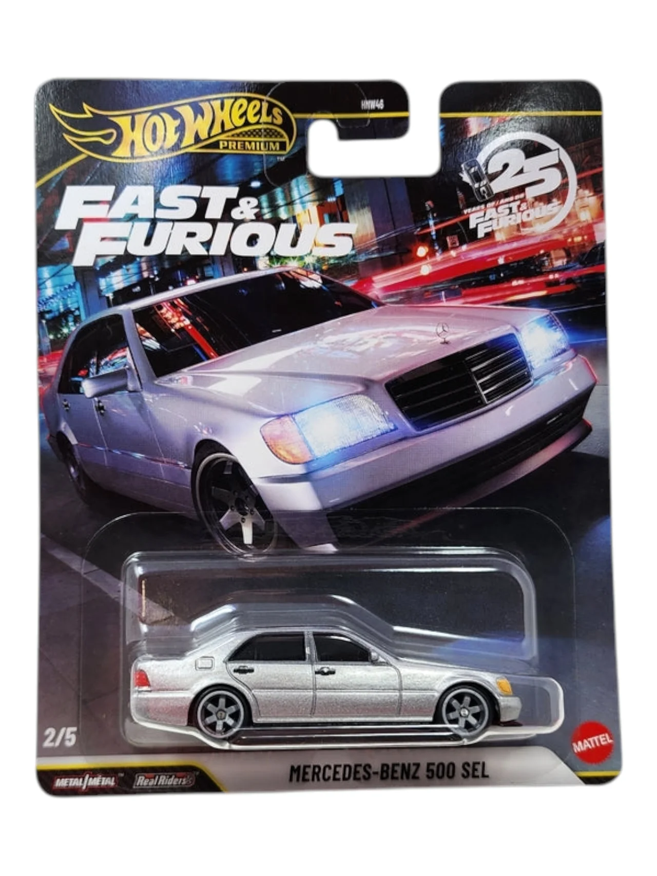 Hotwheels premium fast and Furious Mercedes Benz 500 sel imported 1:64 Scale HNW46