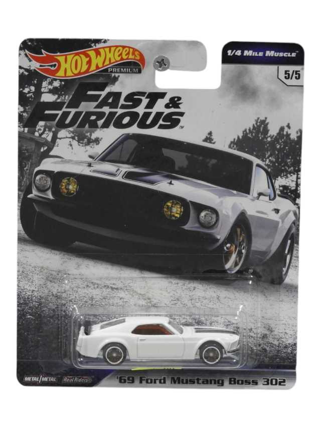 HotWheels Fast & Furious 1/4 Mile Muscle '69 Ford Mustang Boss 302 Imported Premium Collection 1:64 Scale - Image 7