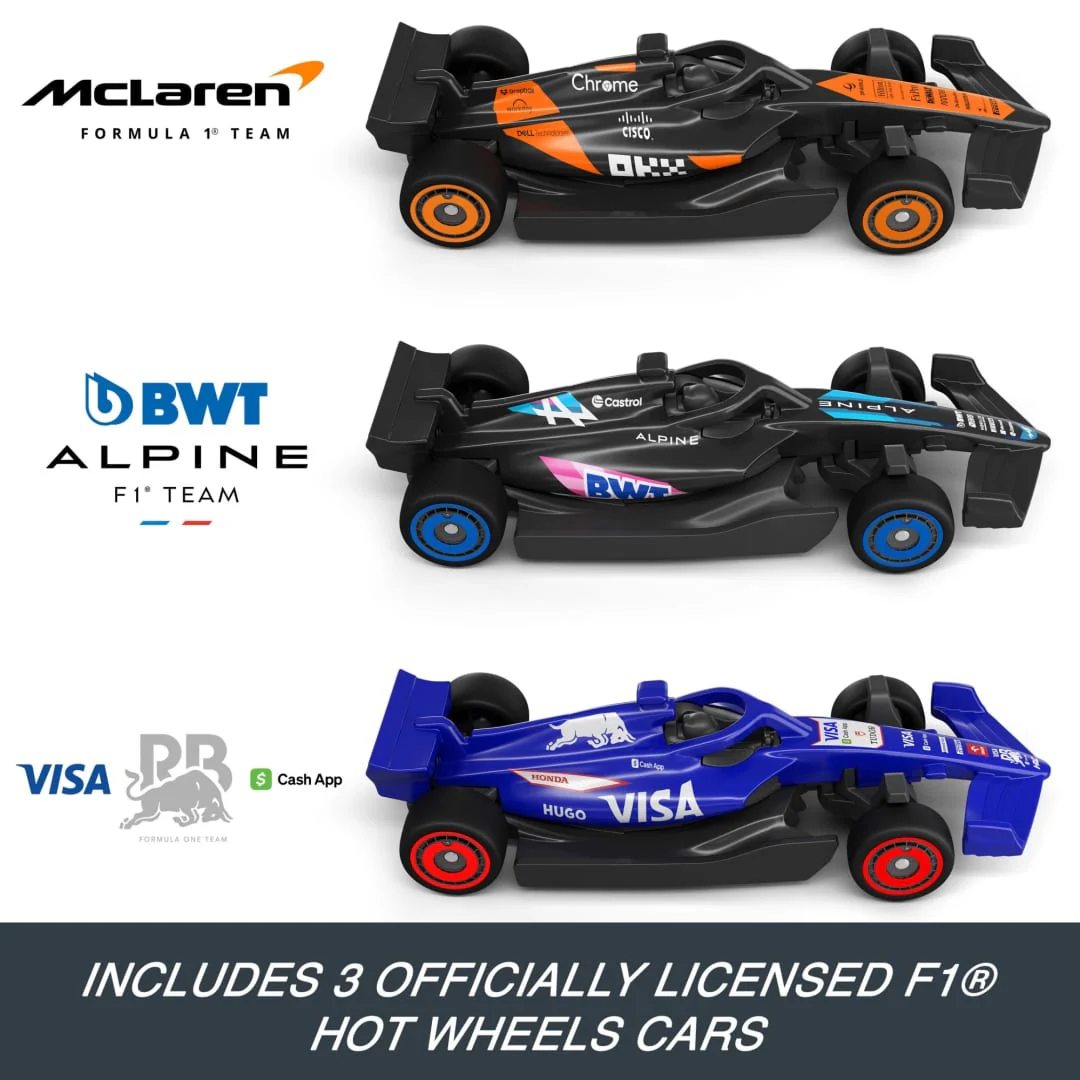 HotWheels Racing Formula 1 (F1) Sprint Race Circuit Track Set With 3 Die-Cast Cars in 1:64 Scale - Image 3