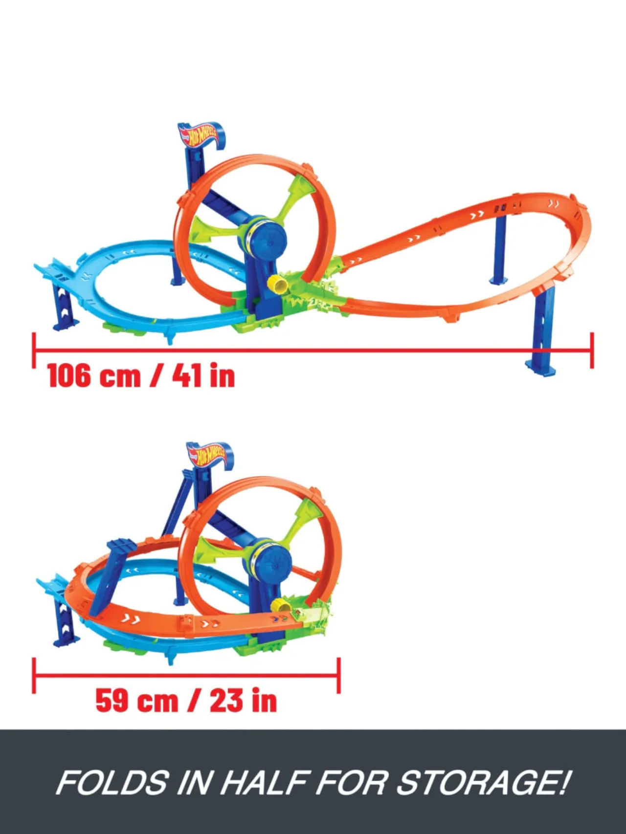 HotWheels Rapid Launch and Loop Track Set with 1:64 Scale Car - Image 6