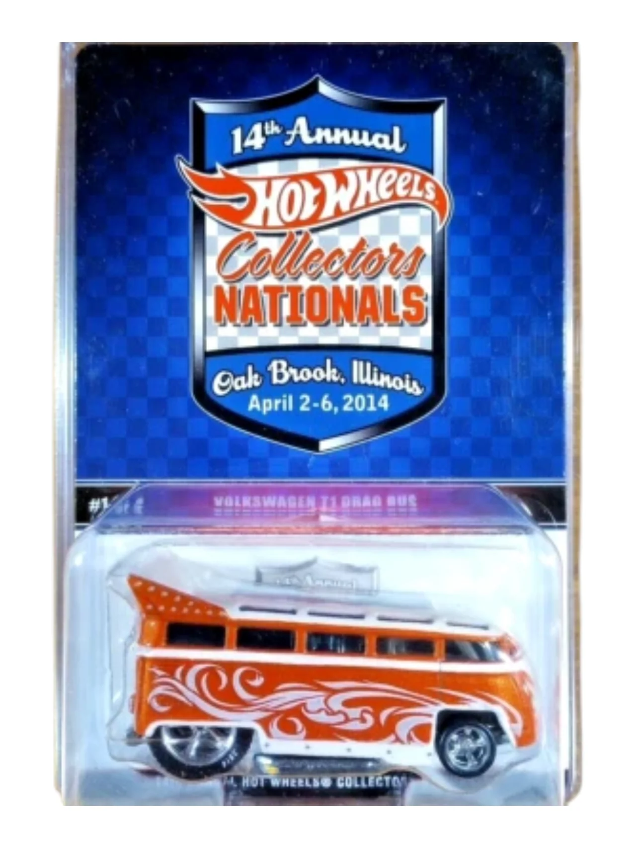 HotWheels RLC 14th Annual Hot Wheels Collectors Nationals 'Volkswagen T1 Drag Bus ( Card Damage car mint condition ) Imported 1:64 Scale - Image 2