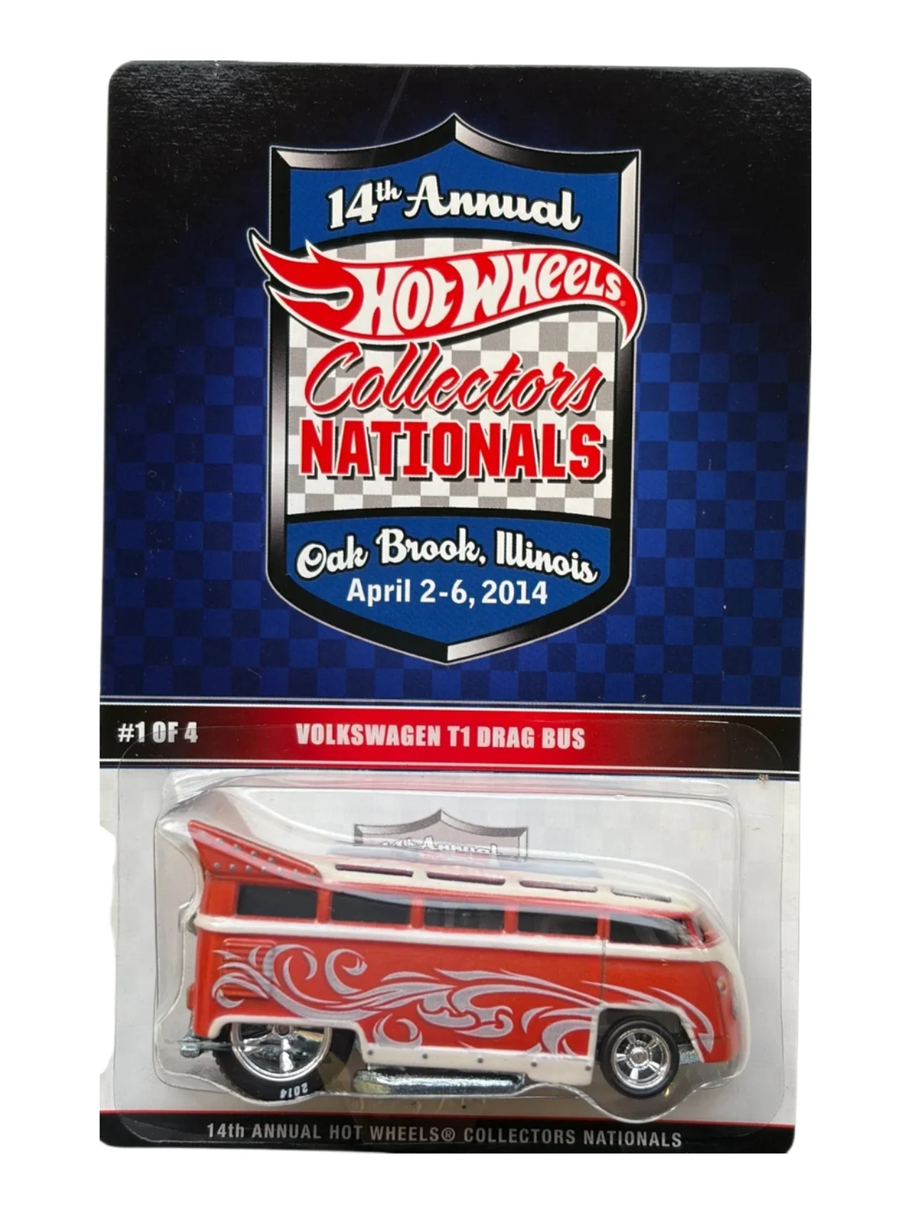 HotWheels RLC 14th Annual Hot Wheels Collectors Nationals 'Volkswagen T1 Drag Bus ( Card Damage car mint condition ) Imported 1:64 Scale - Image 3